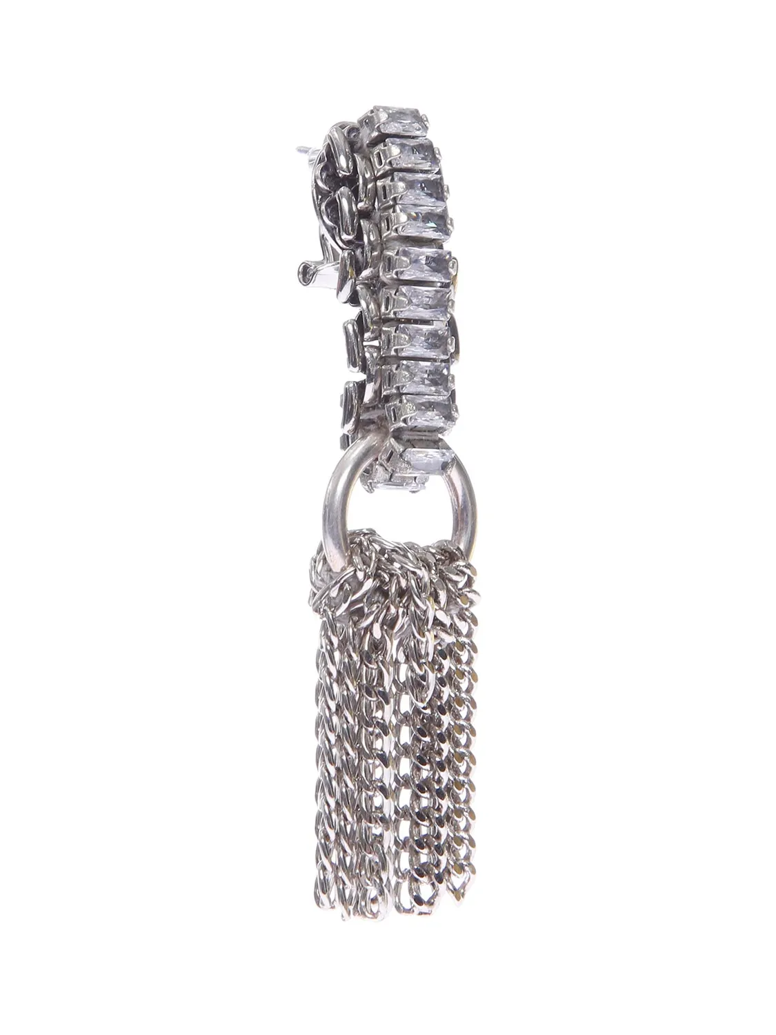 Rada Baguettes orecchini frange argento antico