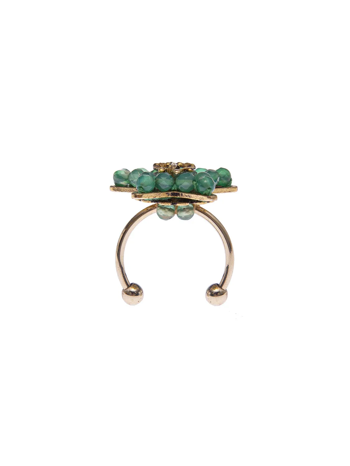 Rada Perline di Giada anello verde cuore