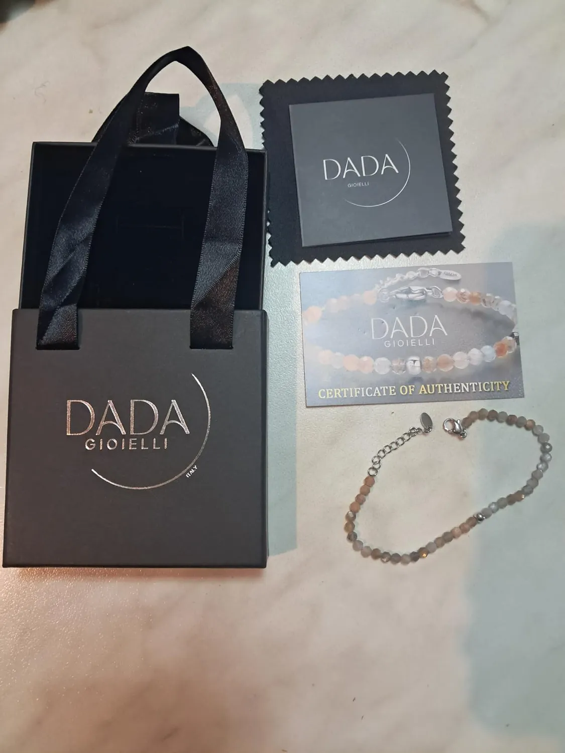 Dada Gioielli Bracciale Argento Pietra di Luna 4mm Donna