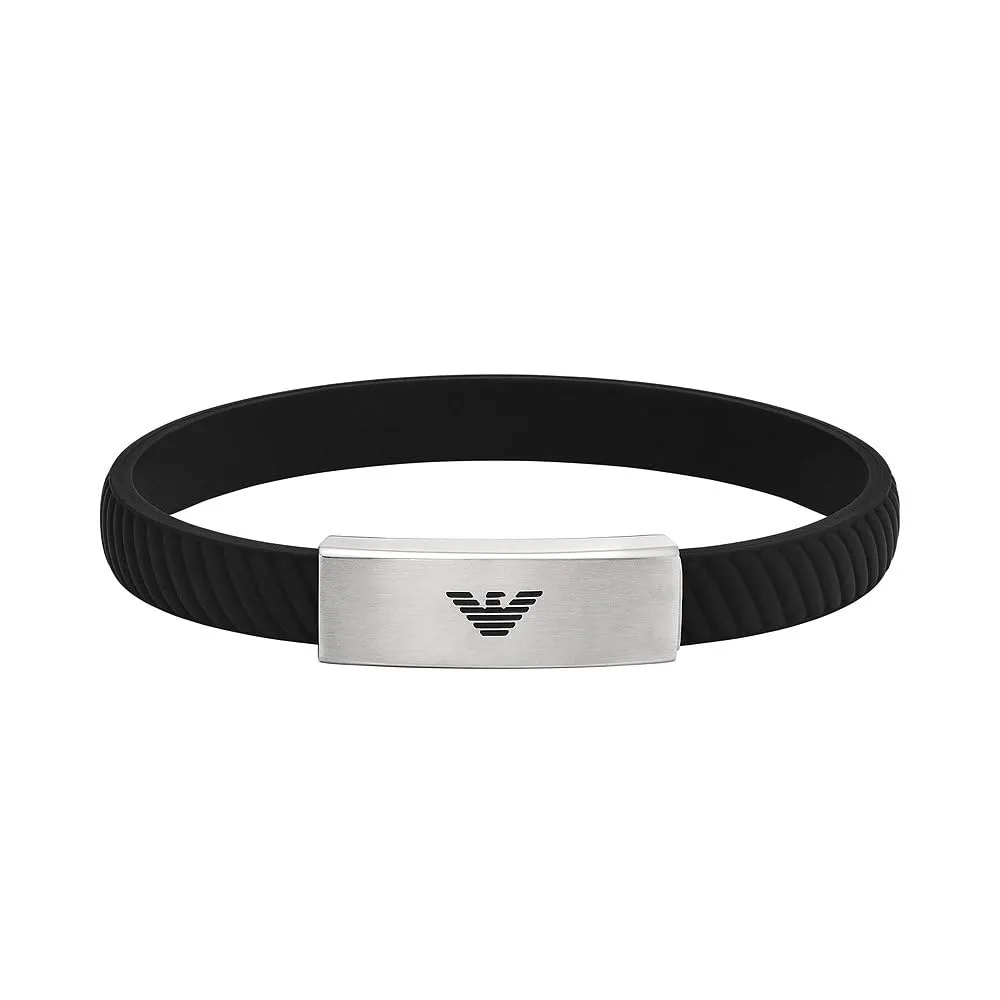Emporio Armani set bracciali uomo acciaio argentato