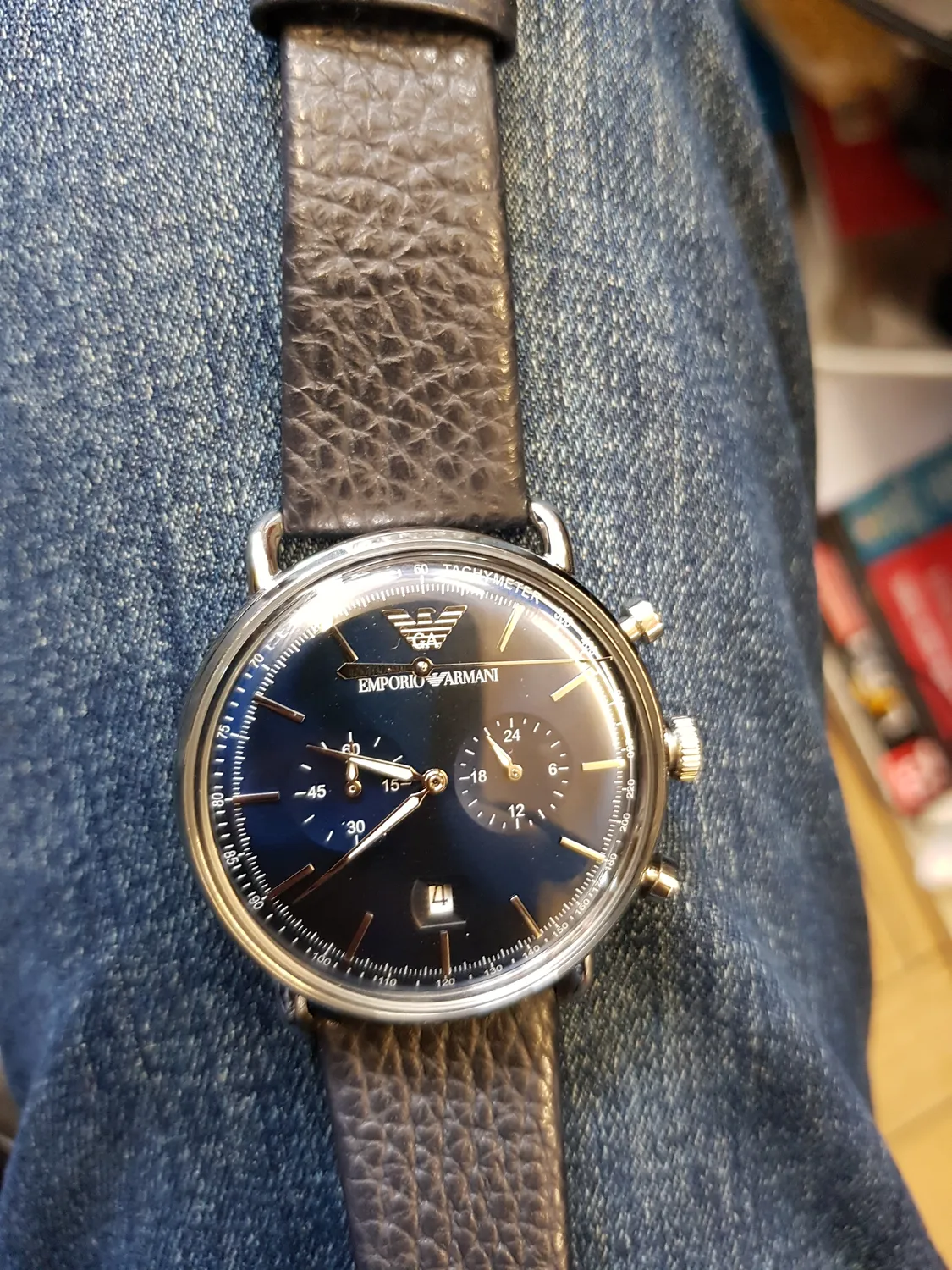 Emporio Armani orologio uomo carbone e nero