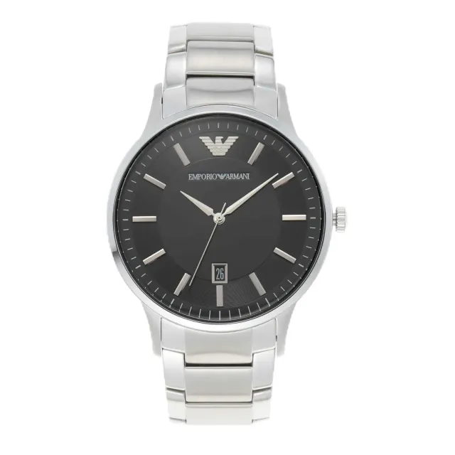 Emporio Armani Orologio Uomo 43 mm Argento e Nero