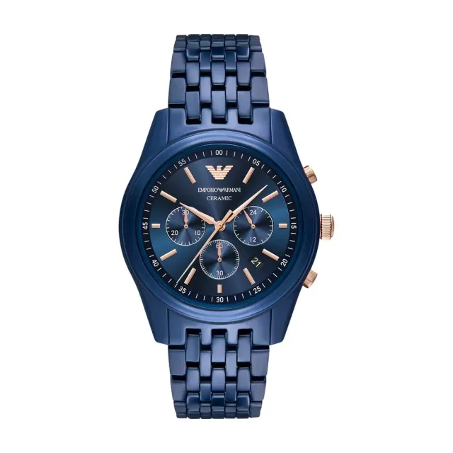 Emporio Armani AR70016 cronografo ceramica blu 43mm