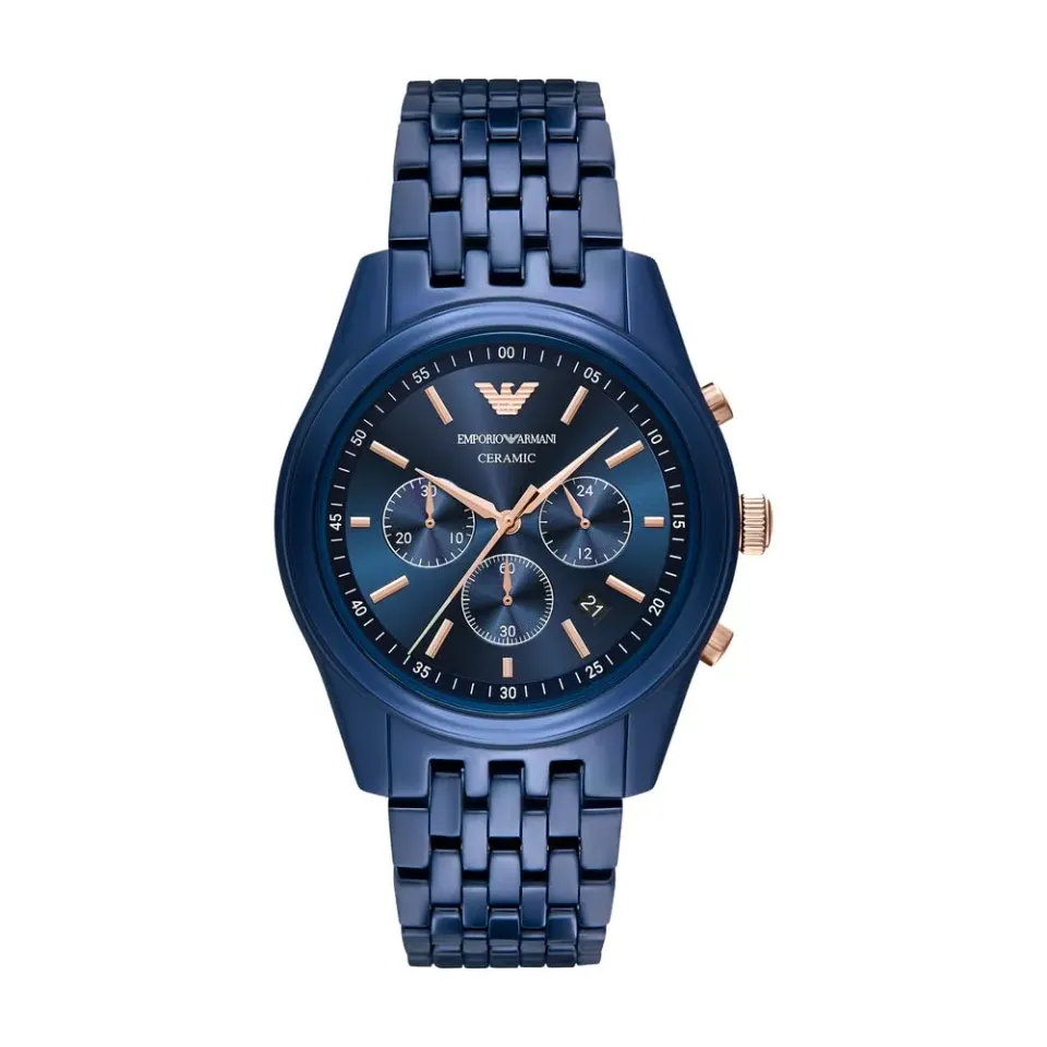 Emporio Armani AR70016 cronografo ceramica blu 43mm
