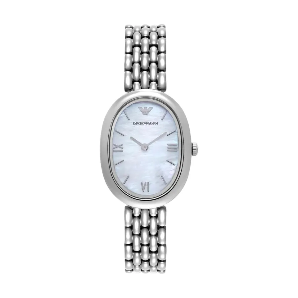 Emporio Armani orologio geometrico toni caldi 2025