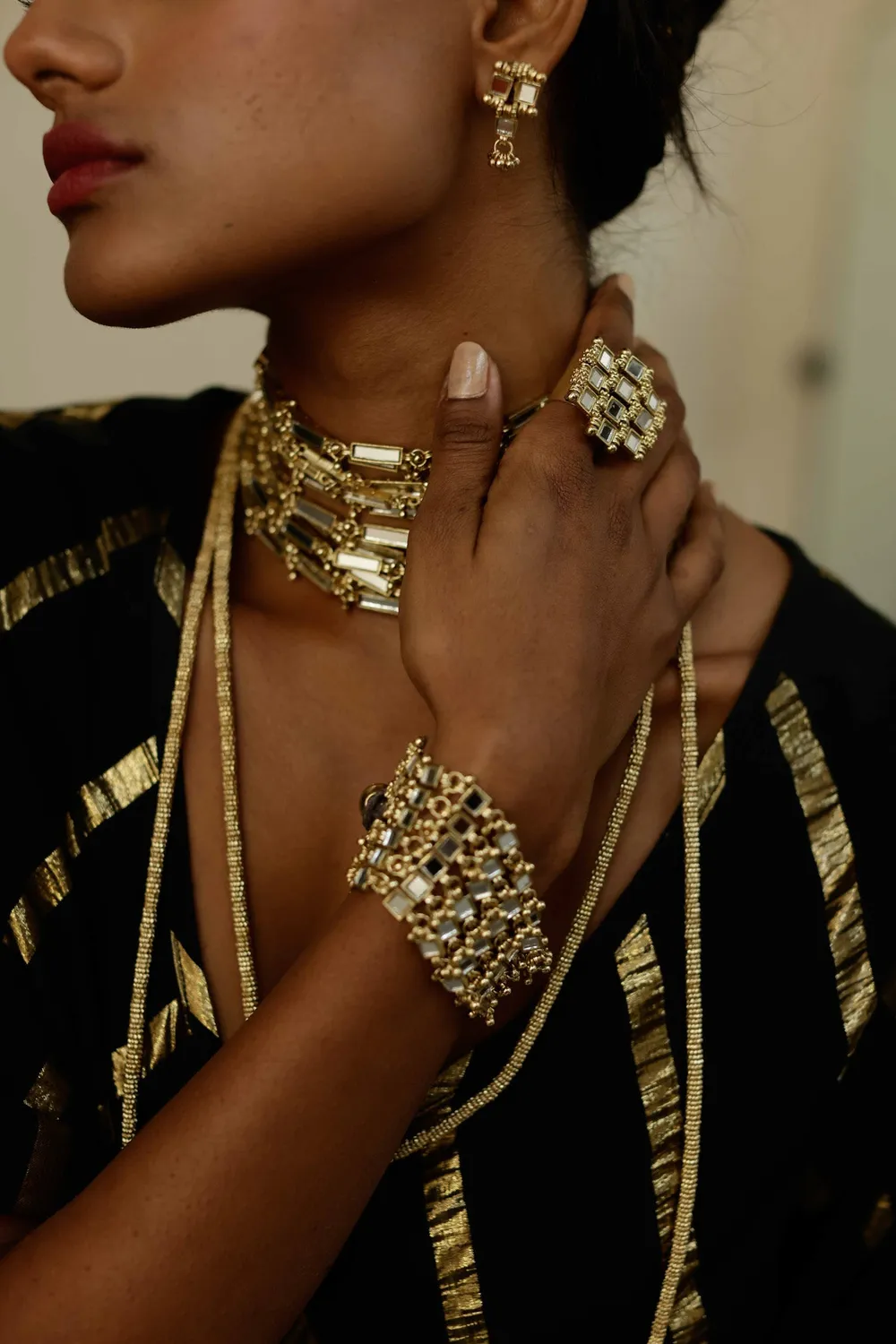 House of Tuhina Ocean bracciale Moon Gold classico
