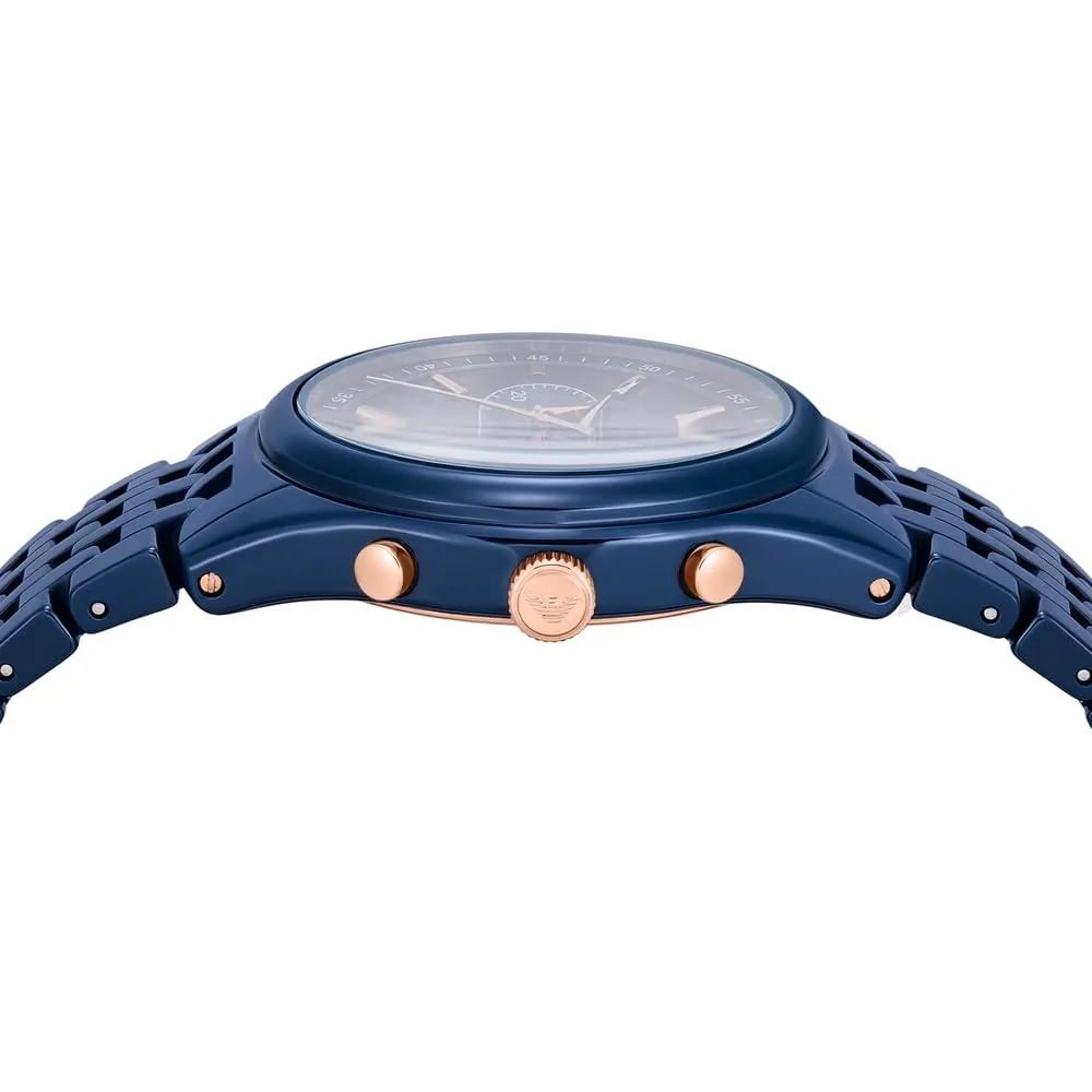 Emporio Armani AR70016 cronografo ceramica blu 43mm