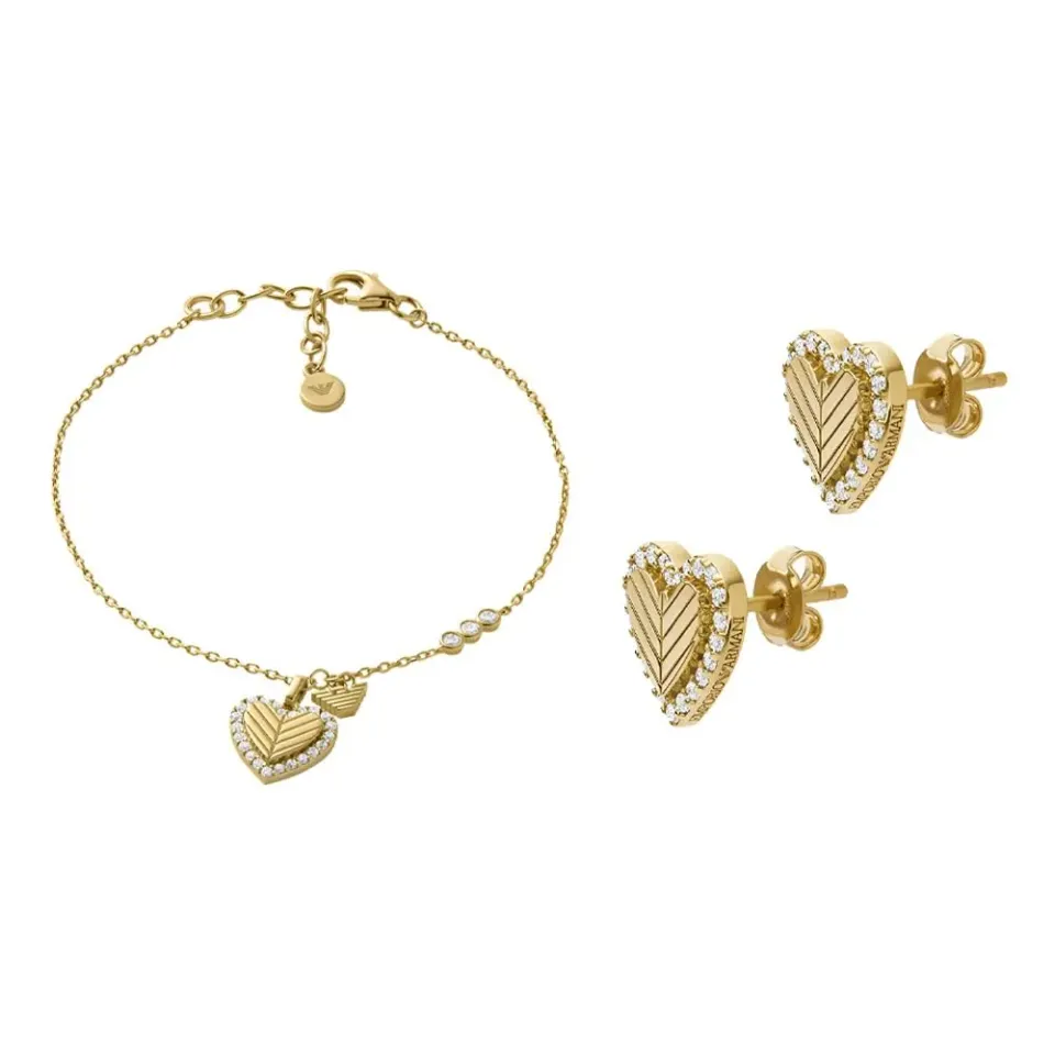 Emporio Armani set bracciali donna acciaio dorato