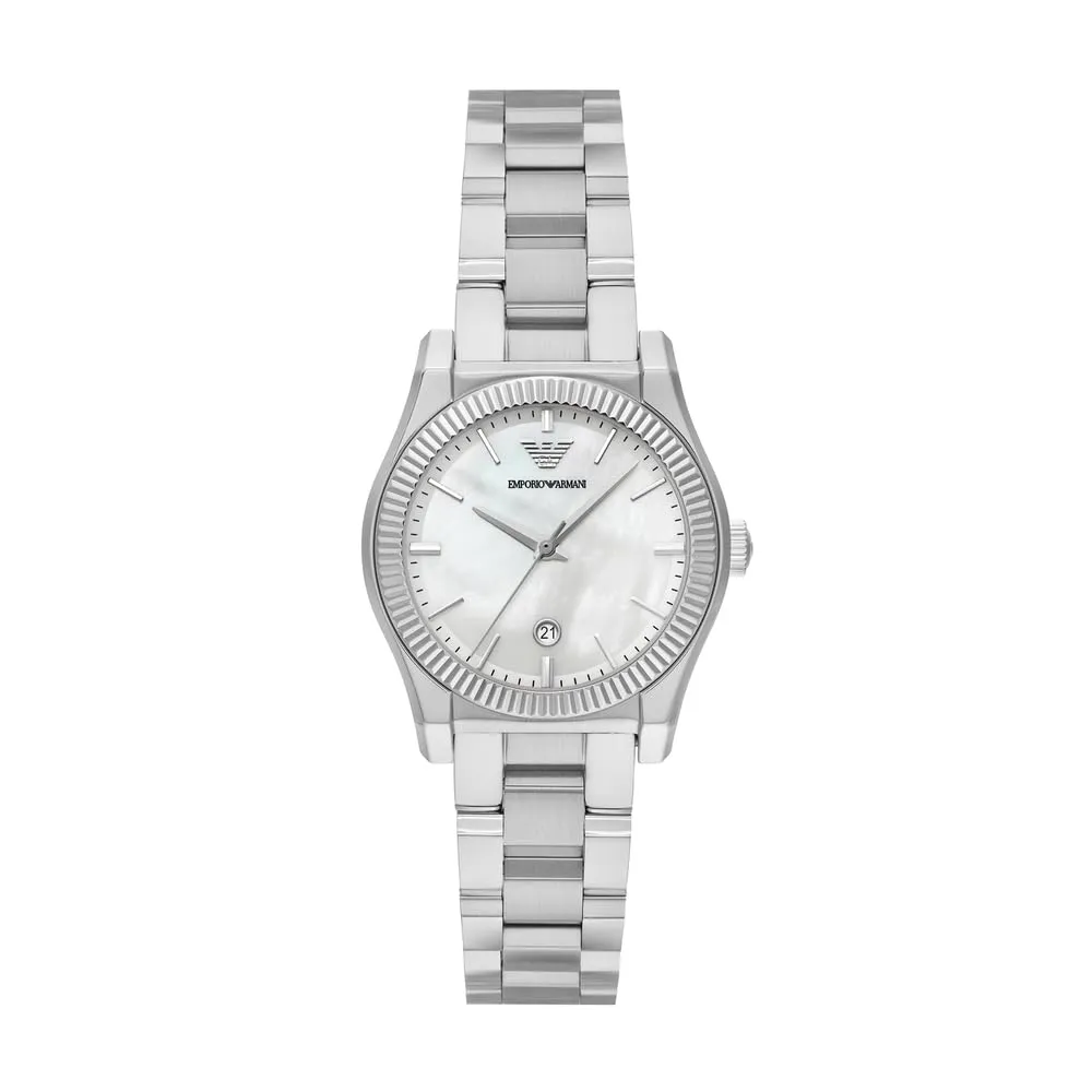 Emporio Armani Orologio Donna 32 mm Argento Perla