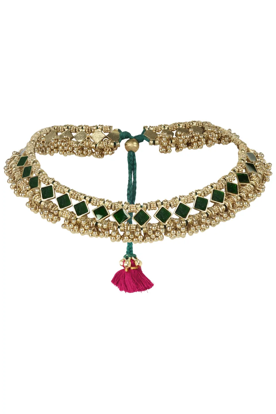 House of Tuhina Falak Mumtaz Enamel collana smaltata