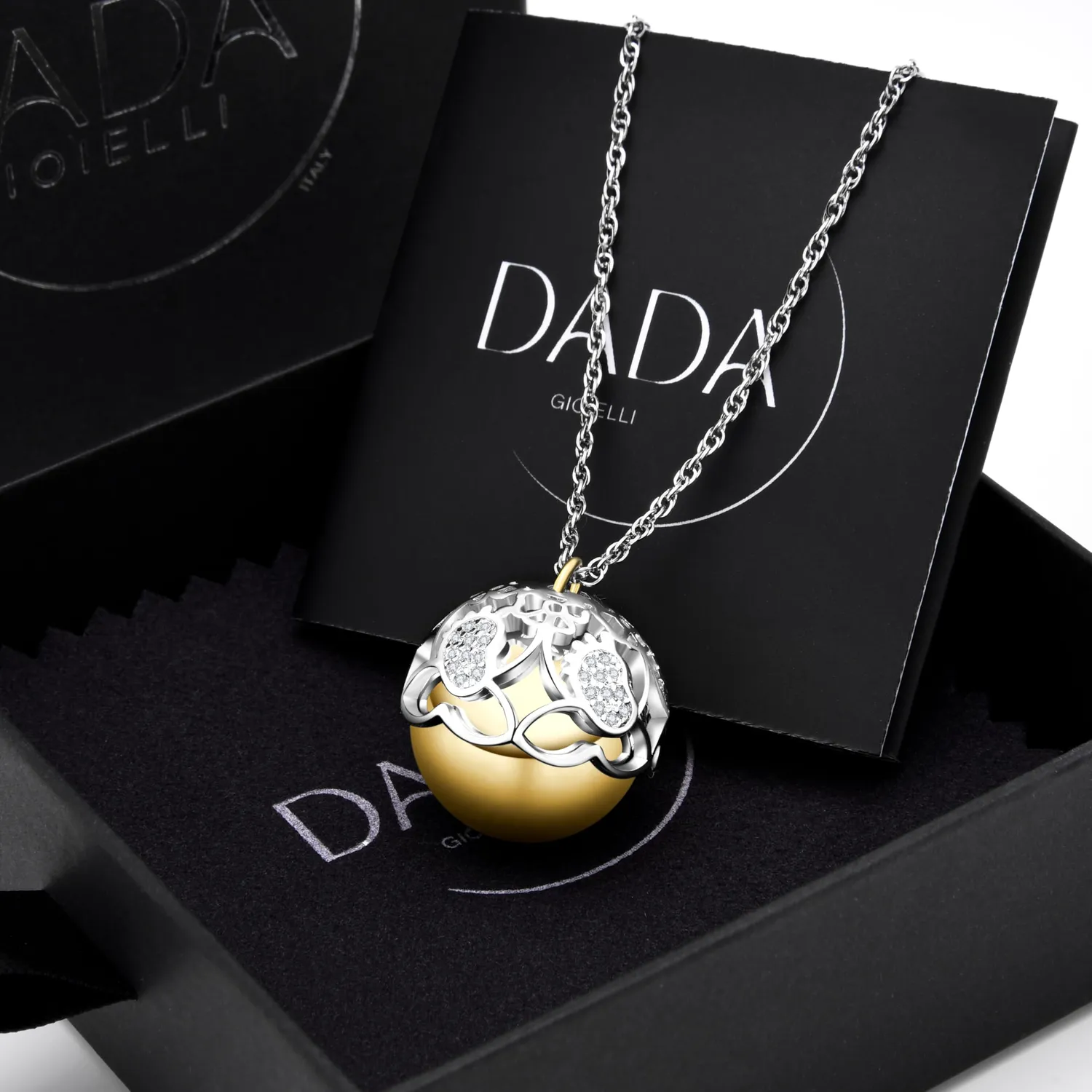Dada Gioielli collana chiama angeli argento oro piedino