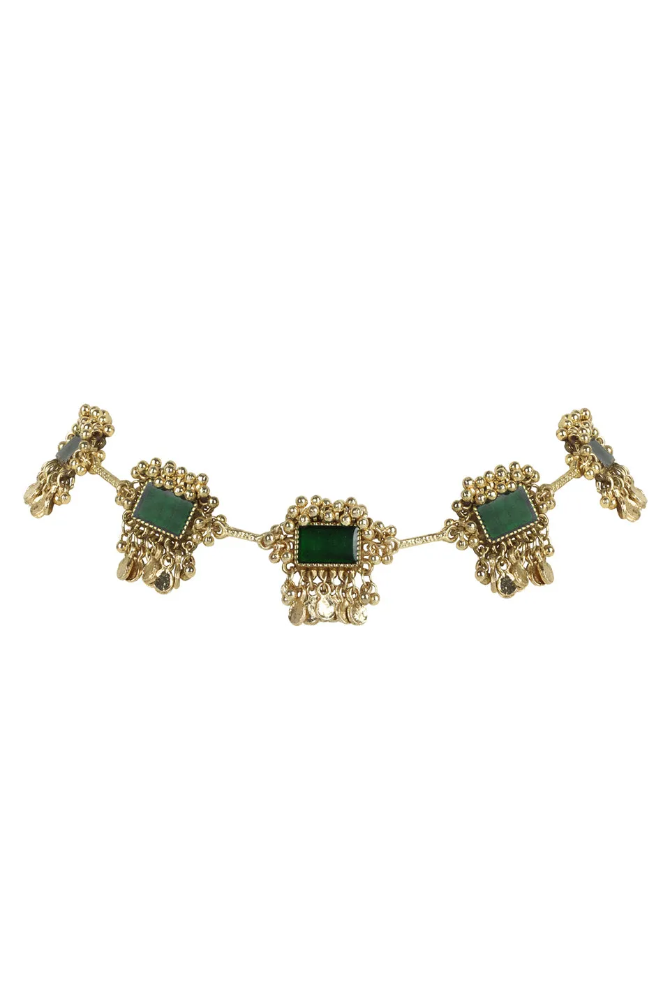 House of Tuhina Tavishi collana bordeaux fatto a mano