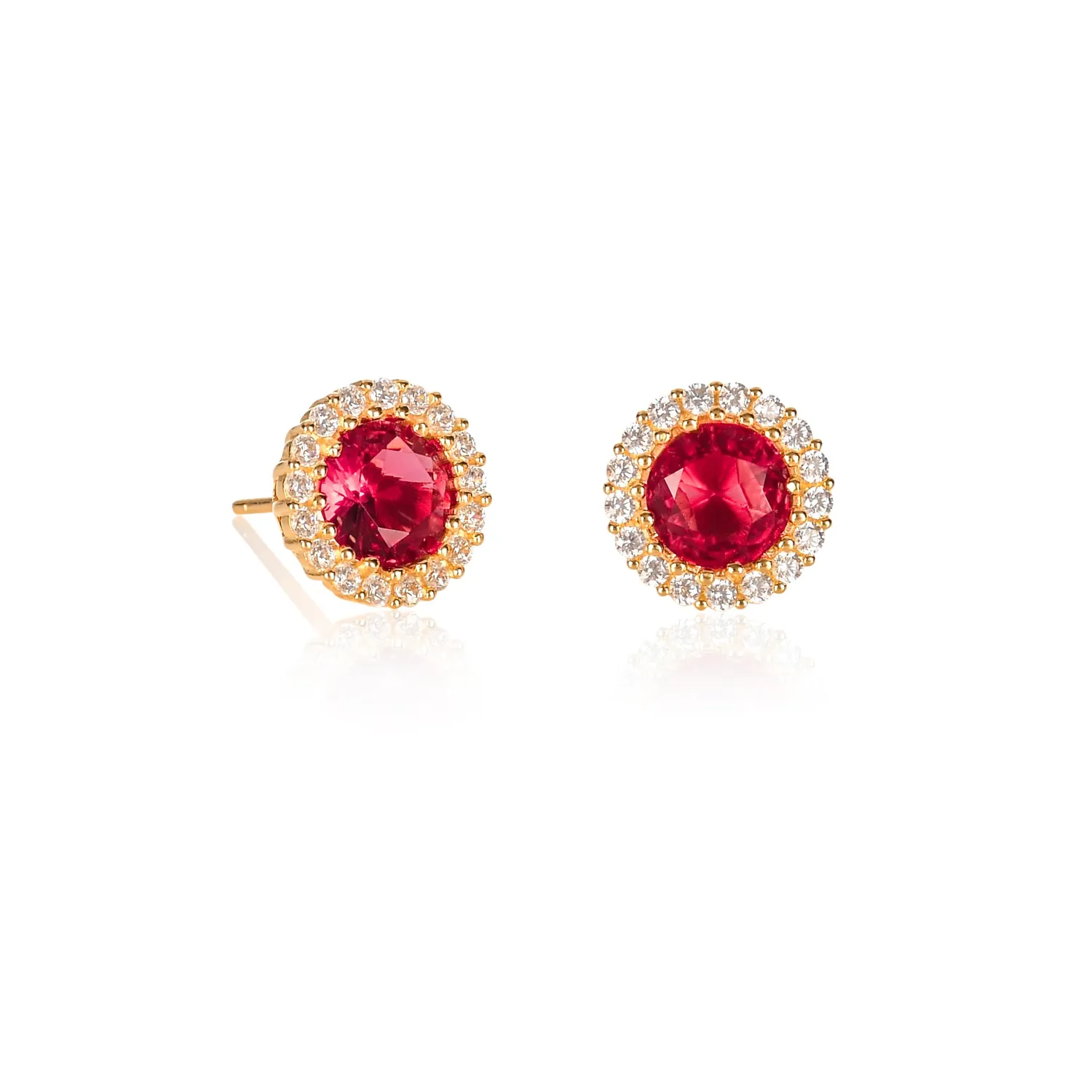 Diamond Treats Halo Orecchini Blu-Argento zirconi blu