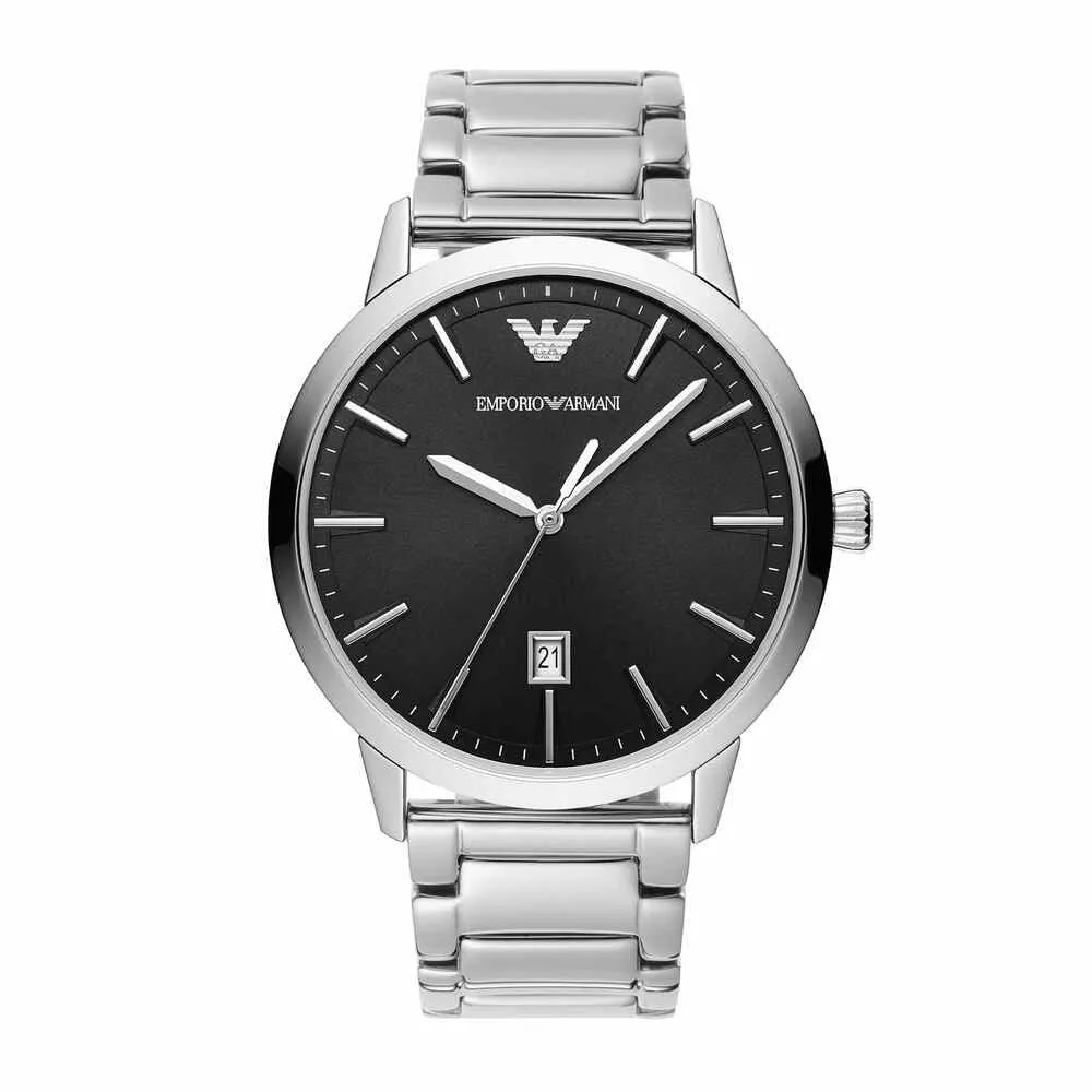 Emporio Armani Orologio Uomo 43 mm Argento e Nero
