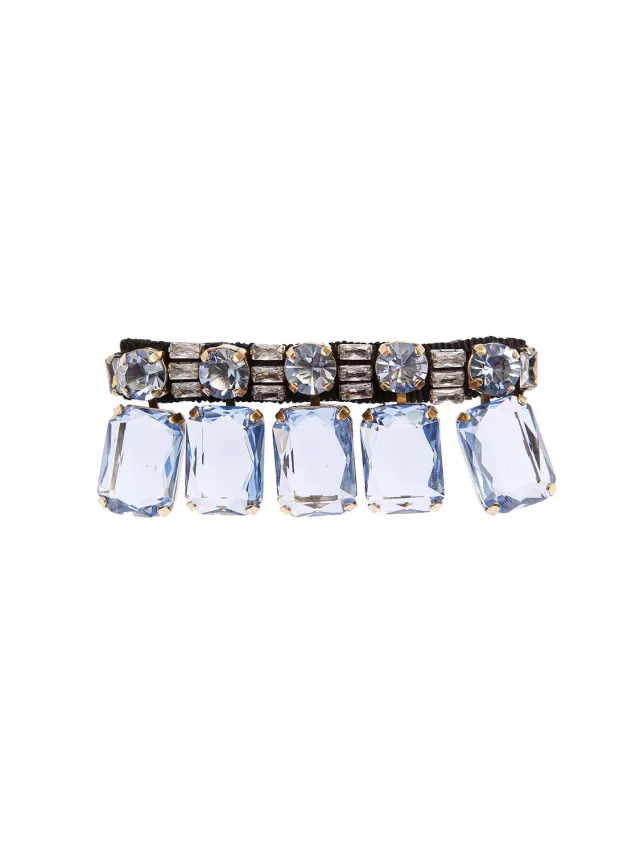 Rada Fermacapelli pietre vetro azzurro strass