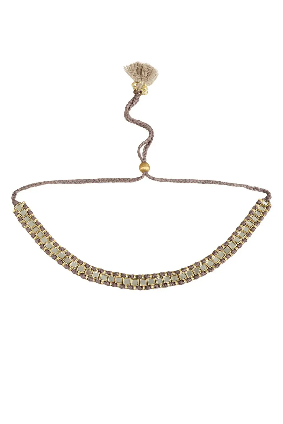 House of Tuhina Farah Mirror Gold collana oro fatto a mano