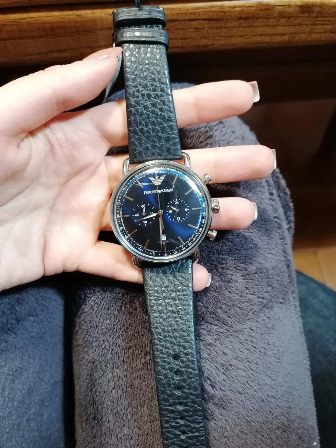Emporio Armani orologio uomo carbone e nero