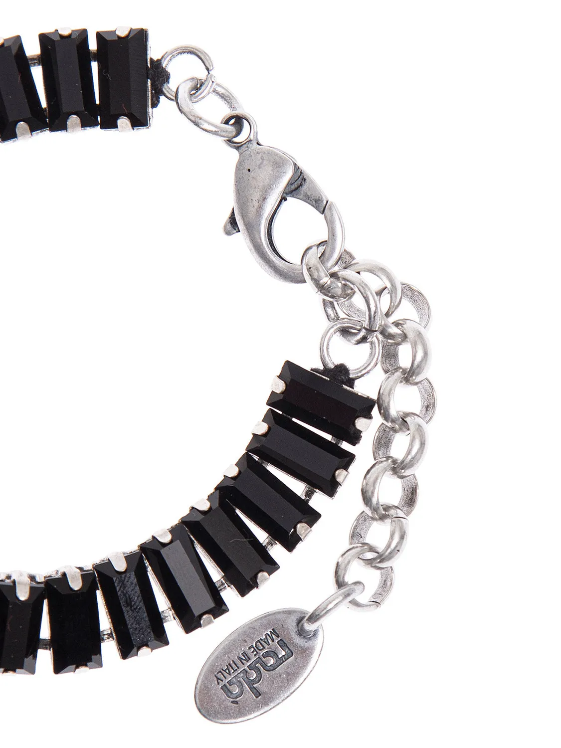 Rada Bracciale fiocco nero baguettes e strass
