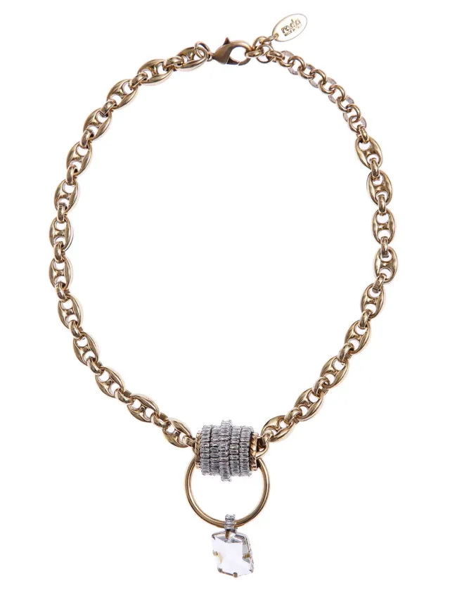 Rada Cilindro Gioiello collana oro antico cristallo