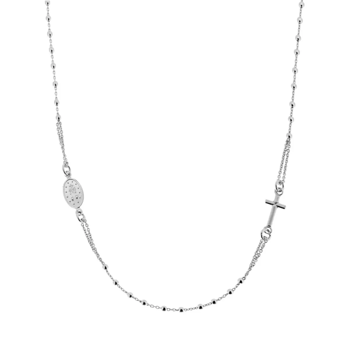 Ornamenta Rosario collana girocollo argento 925 50 cm