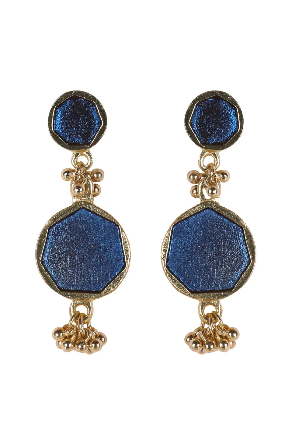 House of Tuhina Enamel orecchini lunghi avorio smaltati