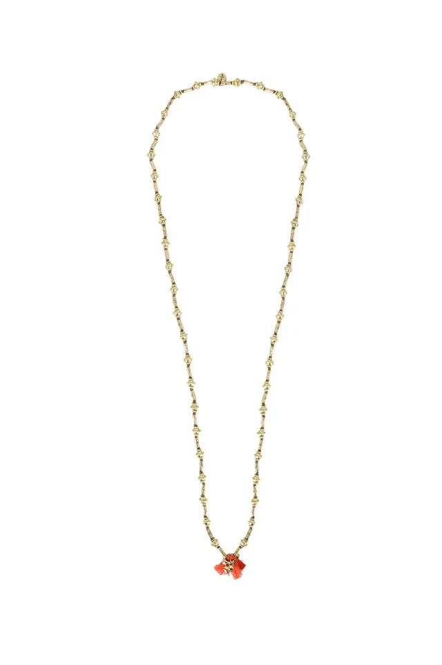House of Tuhina Kaari collana lunga Sun Gold corallo