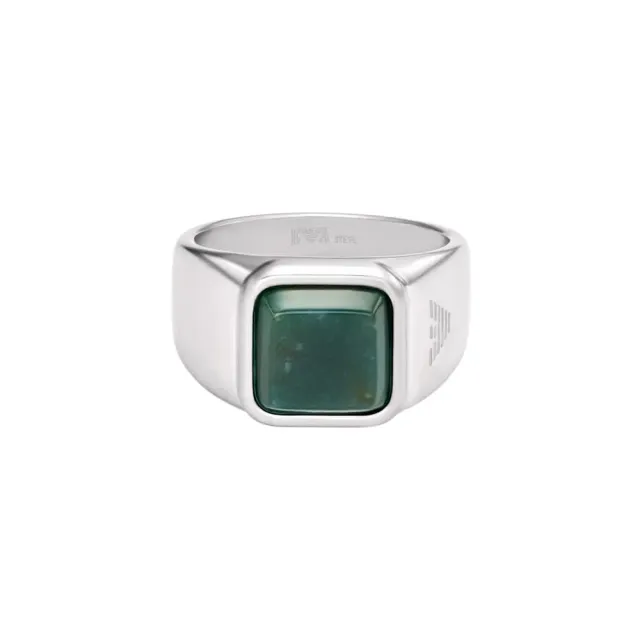 Emporio Armani EGS331704011 anello uomo argento agata