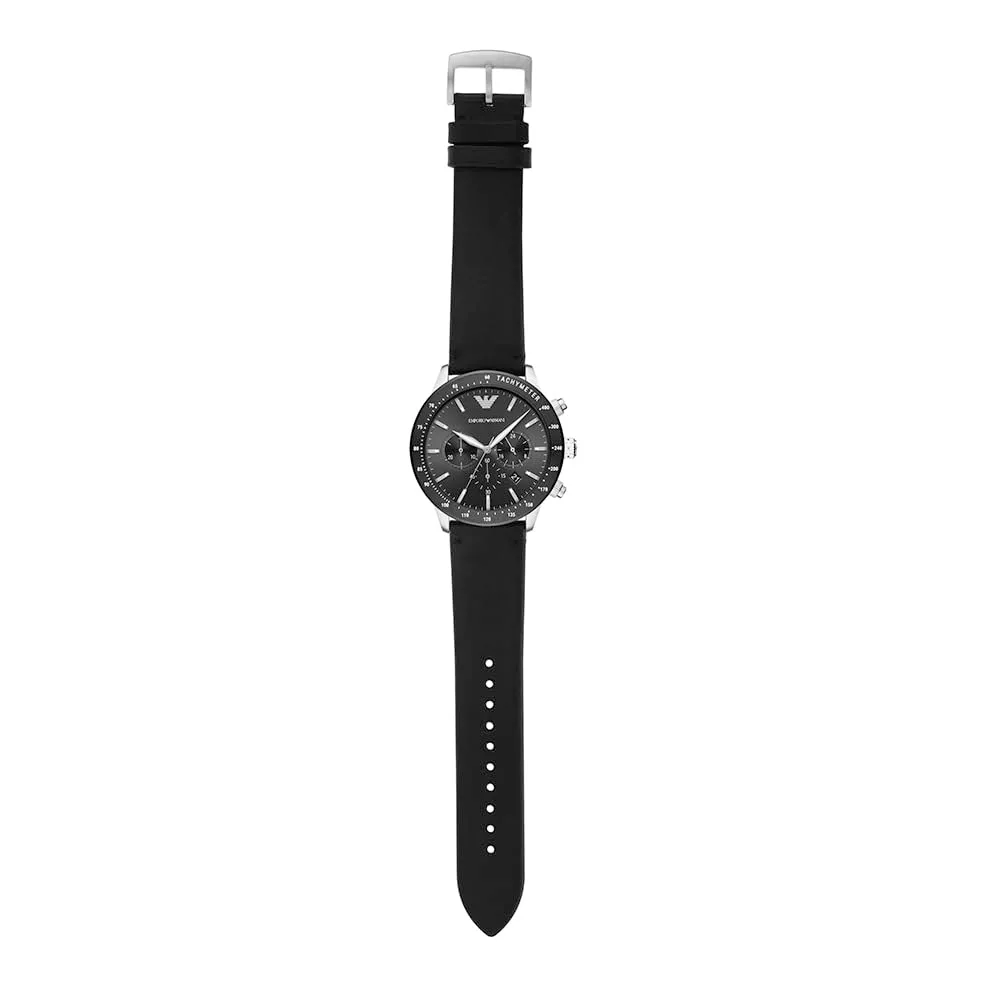 Emporio Armani orologio uomo nero e argento casual