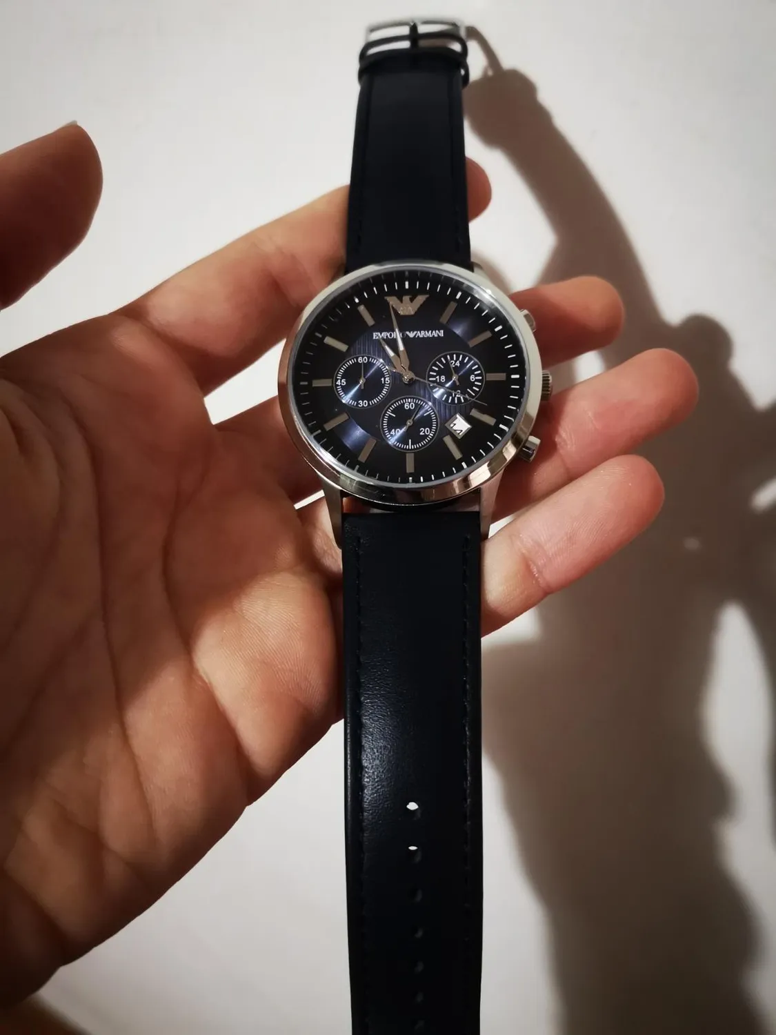 Emporio Armani orologio uomo nero e argento casual