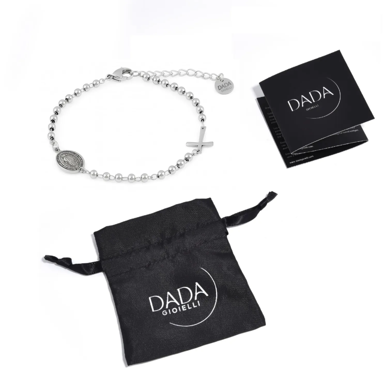 Dada Gioielli Bracciale Rosario Argento Acciaio 1pz