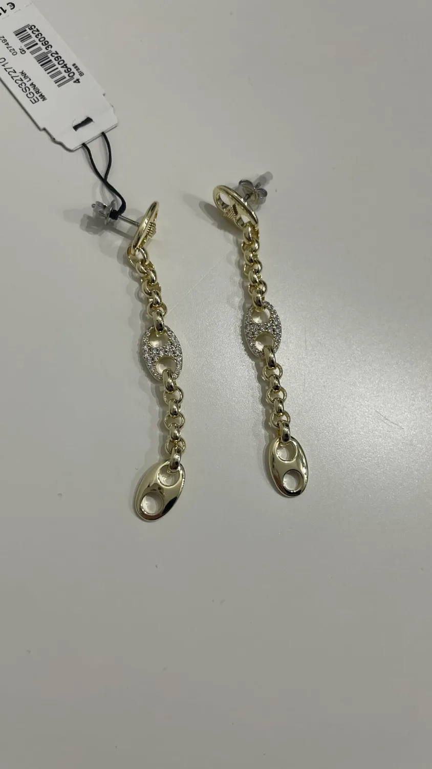 Emporio Armani Orecchini Donna Oro Caldo Bottone Acciaio