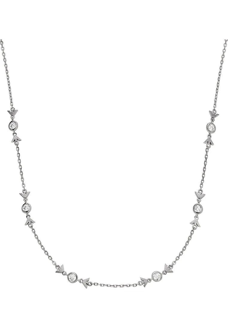 Emporio Armani Collana Donna Argento Bicolore Chiusura Moschettone