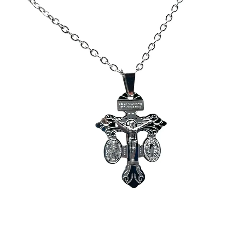 Ornamenta Crux Misericordiae collana acciaio 45 cm