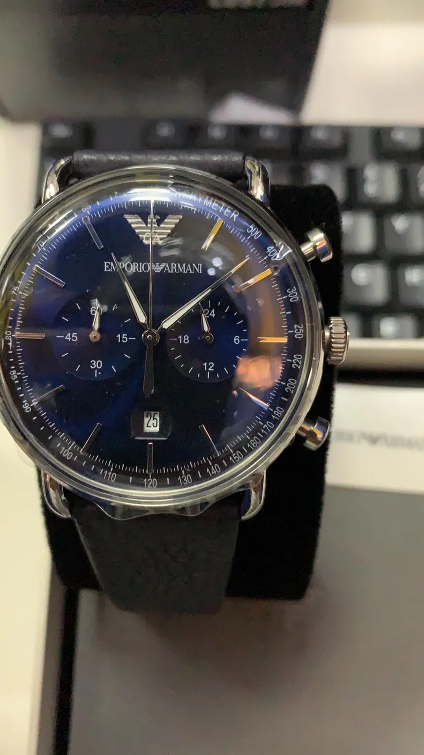 Emporio Armani orologio uomo carbone e nero