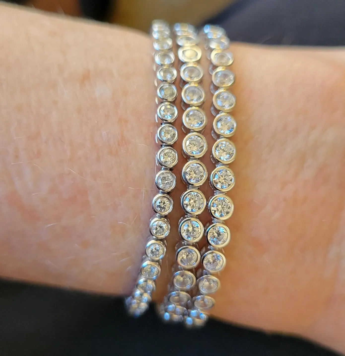 Diamond Treats Bracciale Tennis Argento 925 19 cm Zirconi 3 mm