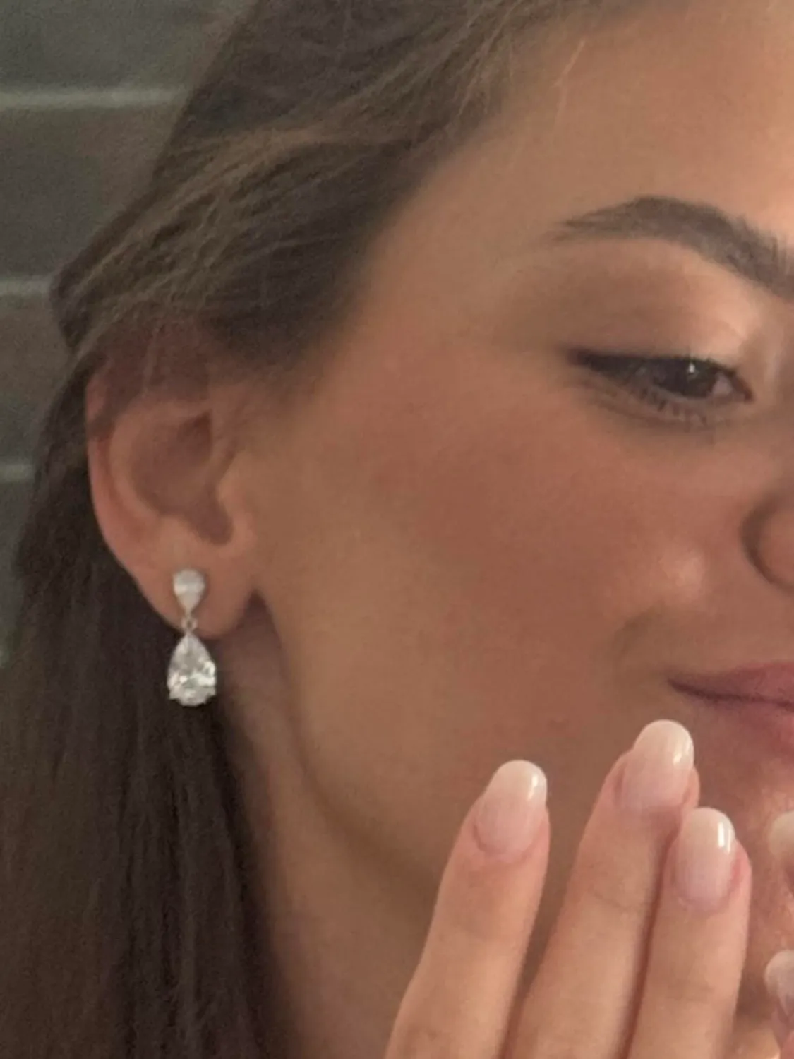 Diamond Treats orecchini pendenti argento zirconia blu