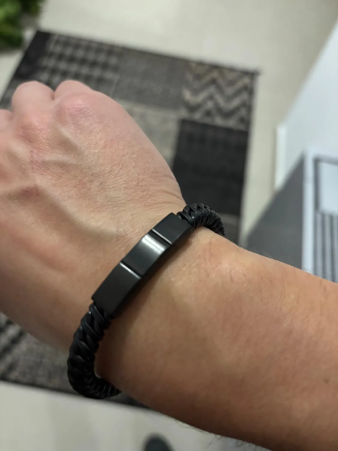Dada Gioielli Catena Cubana Bracciale Uomo Argento Pelle