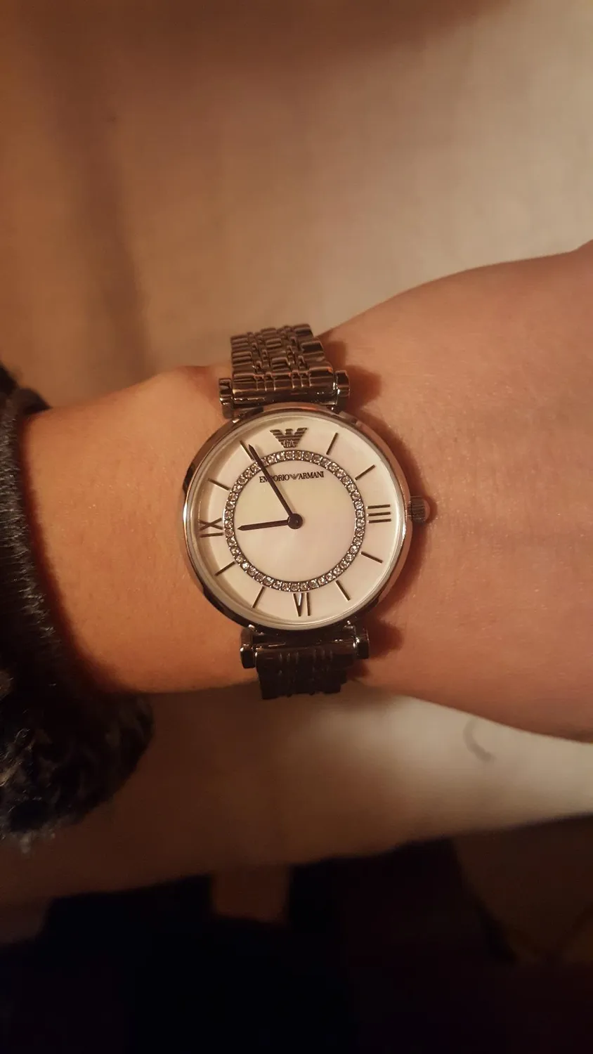 Emporio Armani Orologio Donna Argento Rosa Chiaro