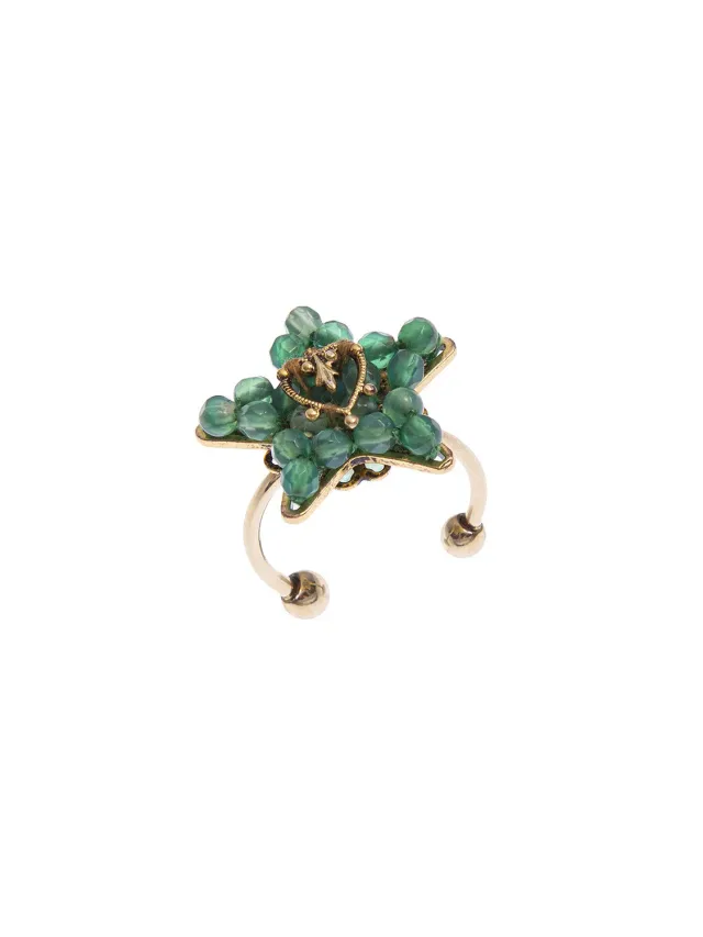 Rada Perline di Giada anello verde cuore
