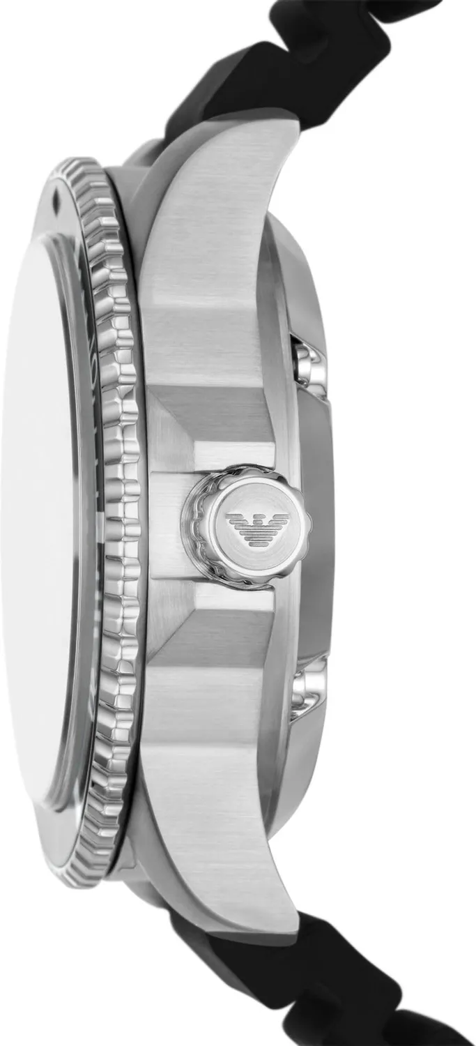 Emporio Armani orologio uomo nero argento quarzo
