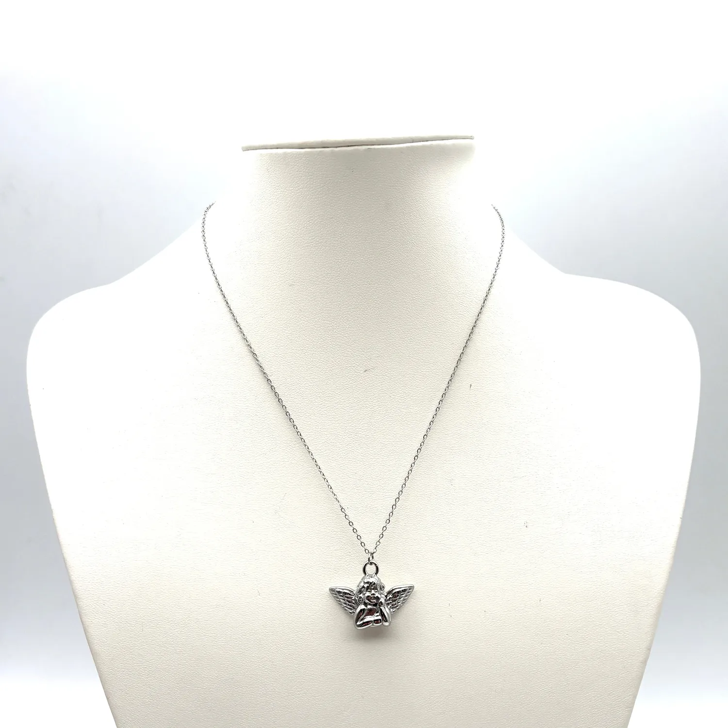 Ornamenta Angelo Custode collana acciaio 40-45 cm