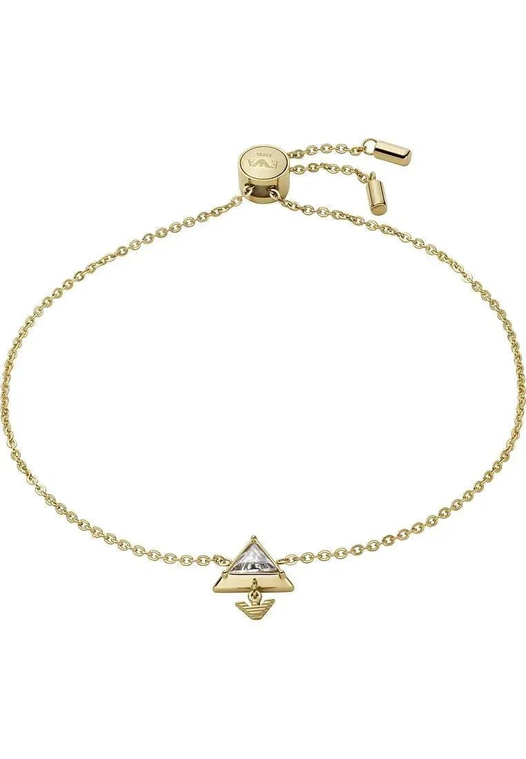 Emporio Armani bracciale oro smorzato acciaio coulisse