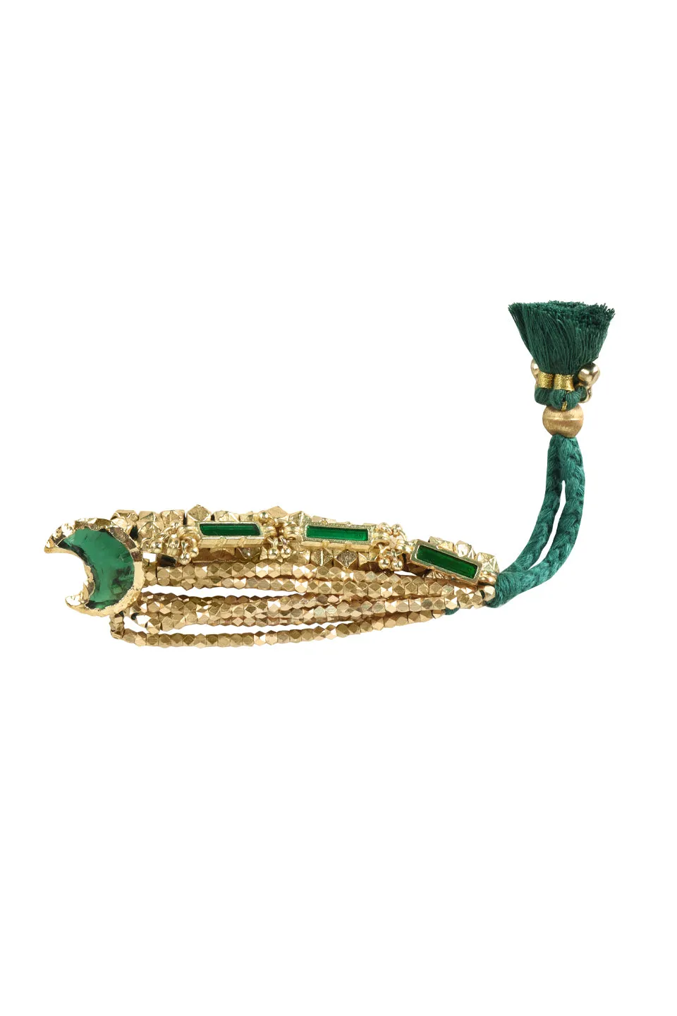 House of Tuhina Indrani bracciale regolabile nero