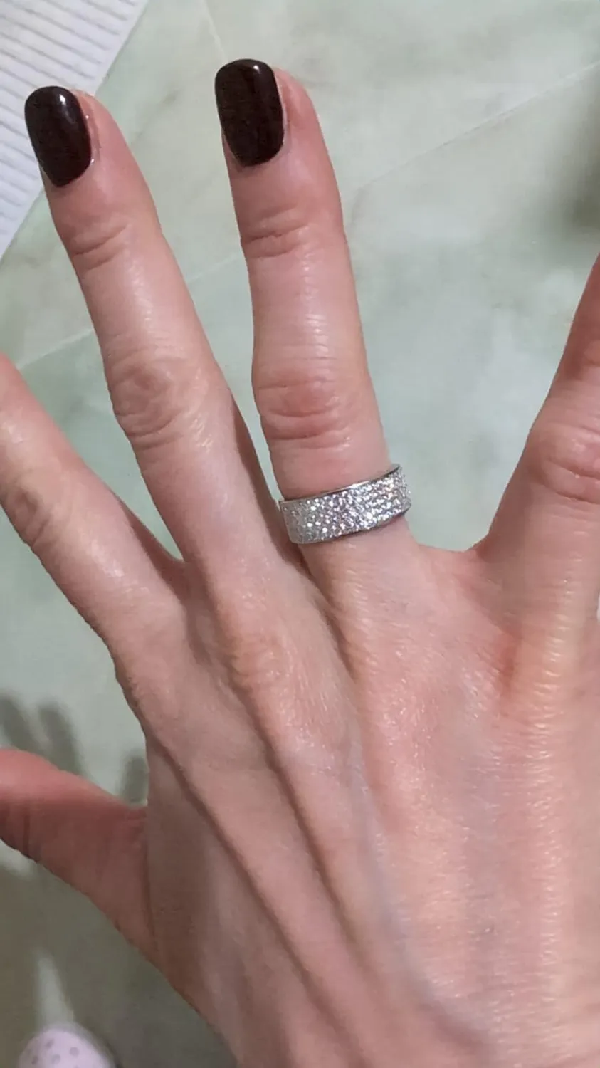 Diamond Treats Anello Mezza Fascia Argento 925 Misura 19