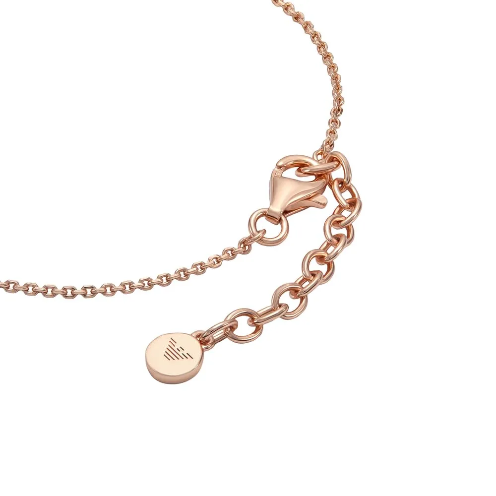 Emporio Armani EG3634221 bracciale donna argento oro rosa
