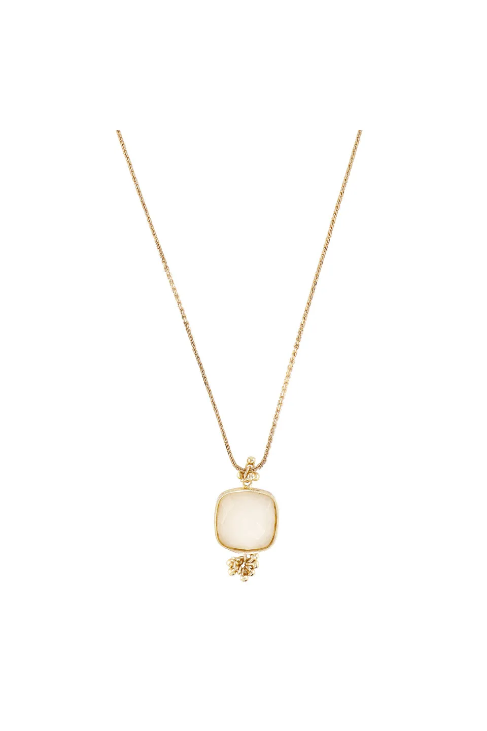 House of Tuhina Short Square collana pietra nera