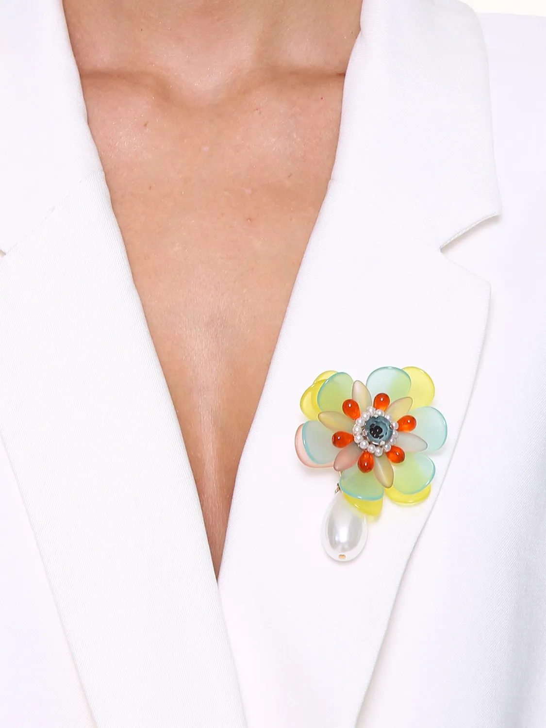 Rada Spilla Fiore con Occhio Spilla Multicolore Perla