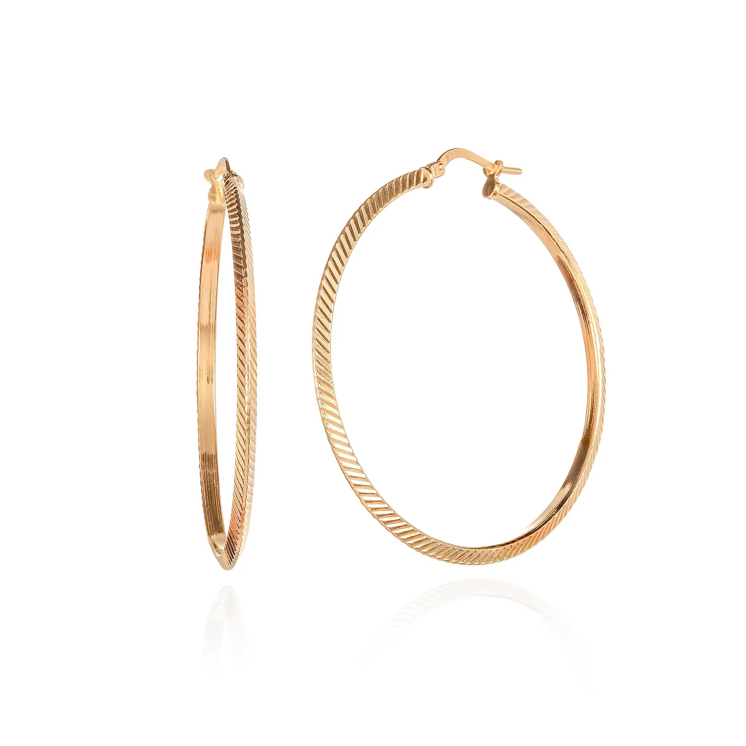 Diamond Treats Orecchini a Cerchio 20 mm Argento 925 Oro