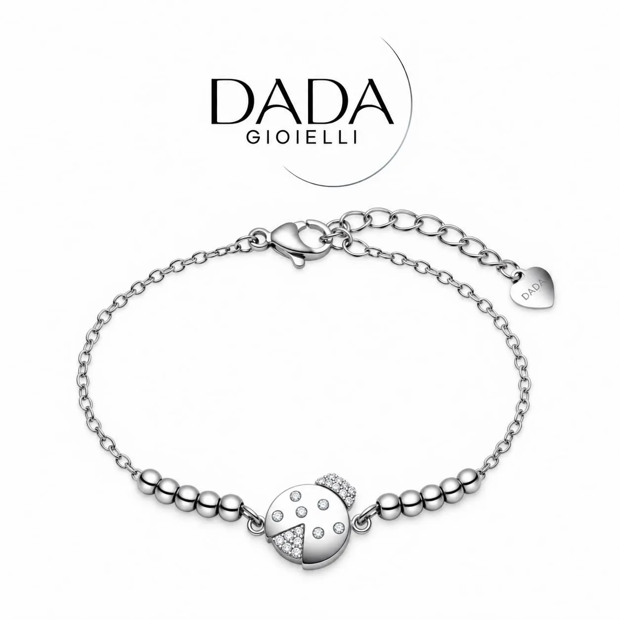 Dada Gioielli Portafortuna Bracciale Donna Quadrifoglio Zirconi