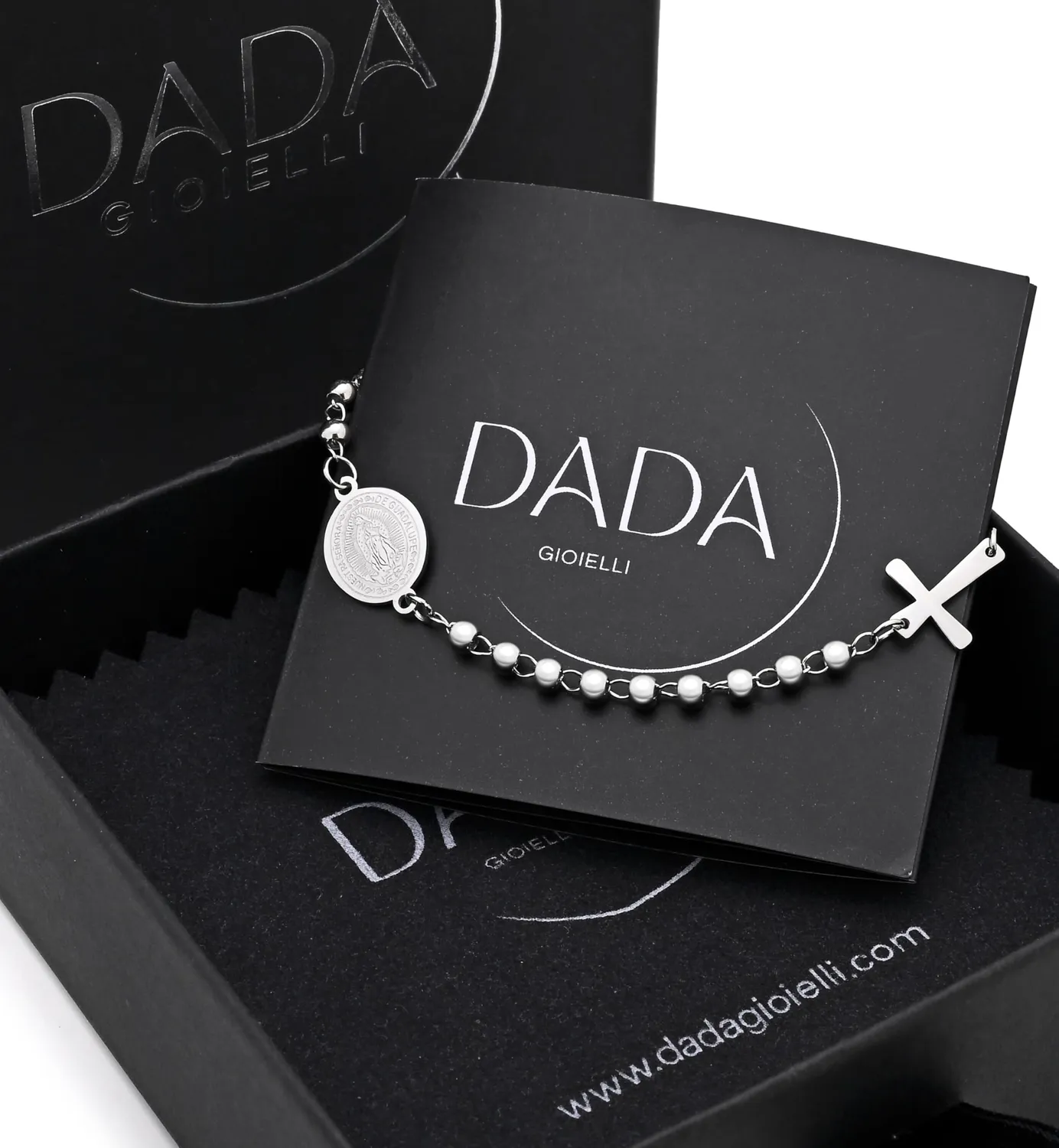 Dada Gioielli Bracciale Rosario Argento Acciaio 1pz